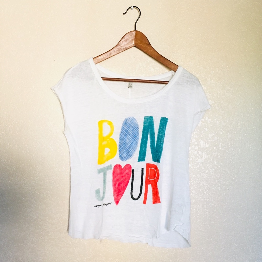 Zara: White printed T-shirt